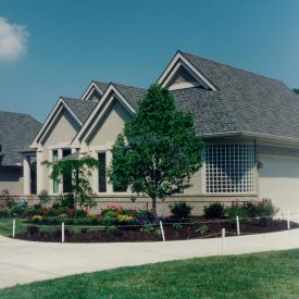 Garages can be beautiful too. Hide the snow shovels and garden tools behind an obscure wall of glass.  