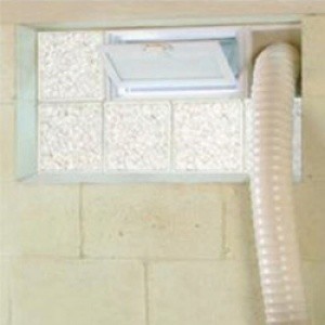 Basement Window with Dryer Vent