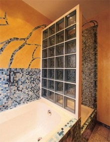 Shower Glass Block Wall