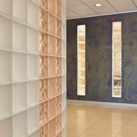 block wall in office